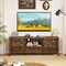 Farmhouse TV Console for 65-Inch TVs with Woven Doors and Storage